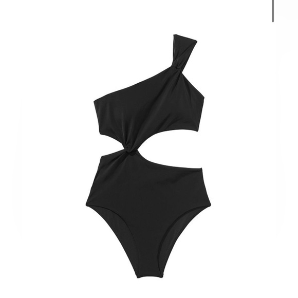 🆕 VICTORIA'S SECRET VS SWIM Twist Monokini One-Piece Swimsuit Medium Black - Picture 3 of 13